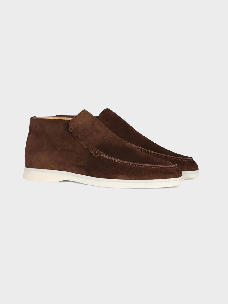 MONACO Suede High-Top Slip-On Shoes