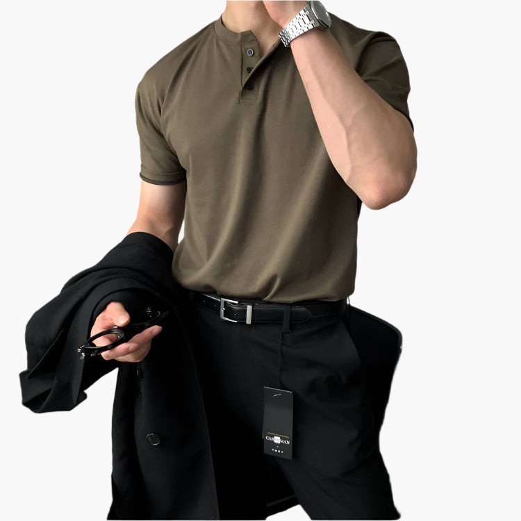 DAEGU Button-Up T-Shirt with Collar