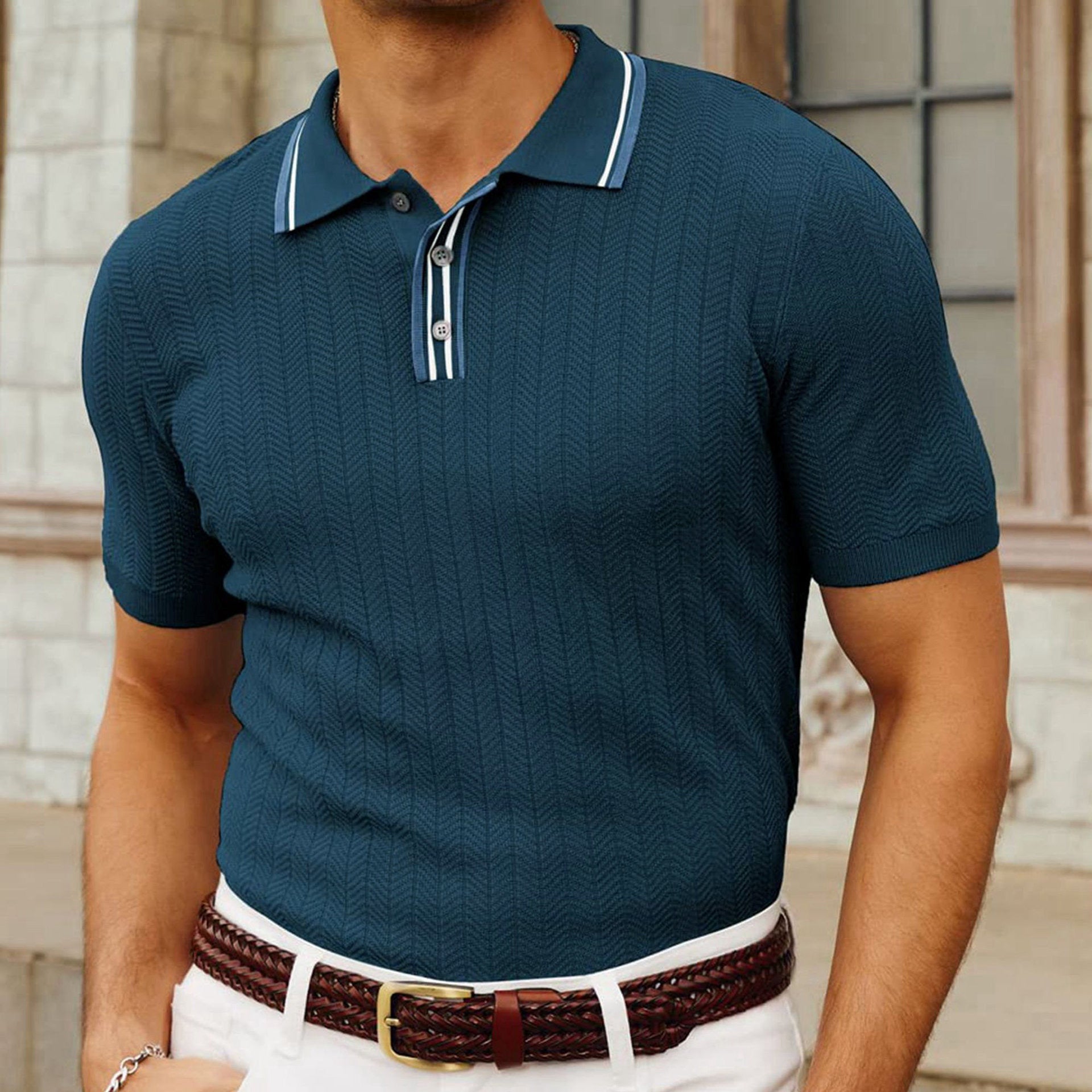 AMALFI Knit Polo Tee