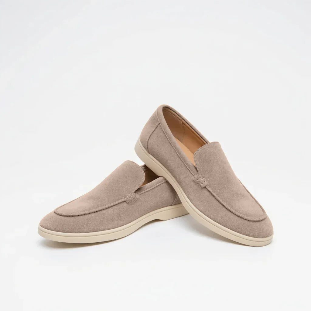 Navy Suede Loafers - MONACO Old Money Collection