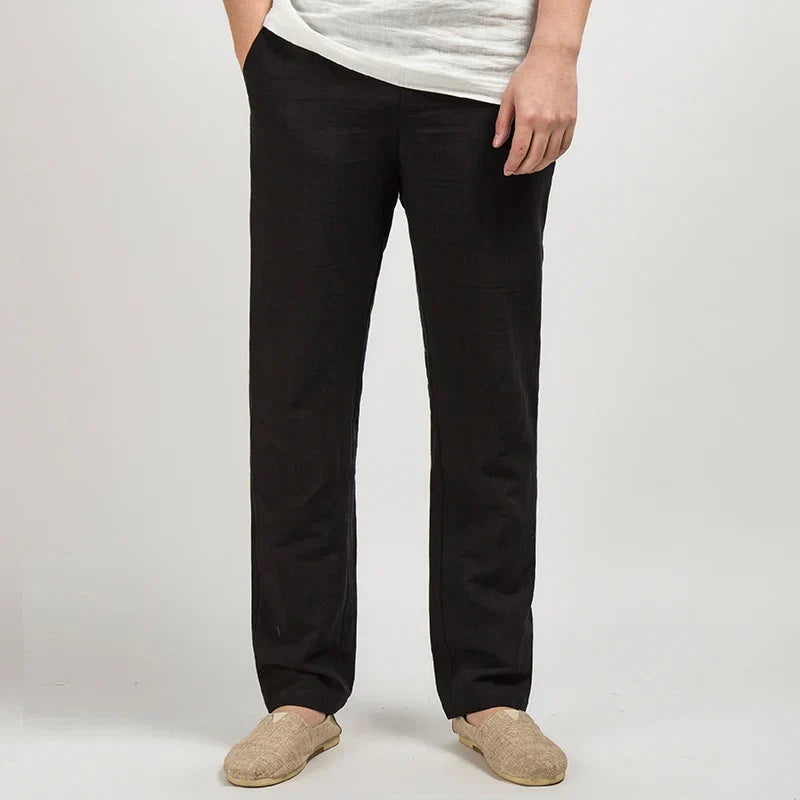 COMO Timeless Straight-Leg Linen Pants