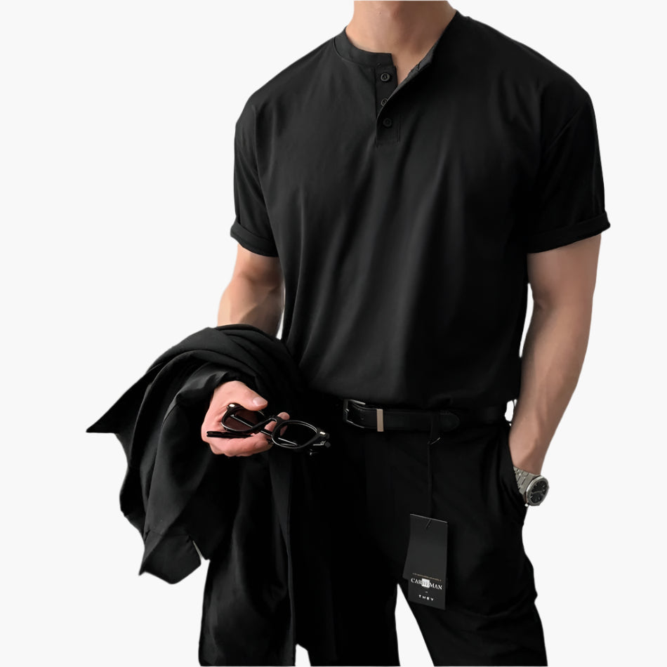 DAEGU Button-Up T-Shirt with Collar