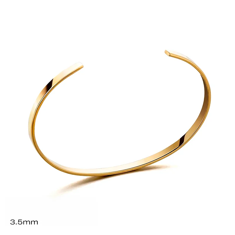 Bracelet manchette en acier pour homme