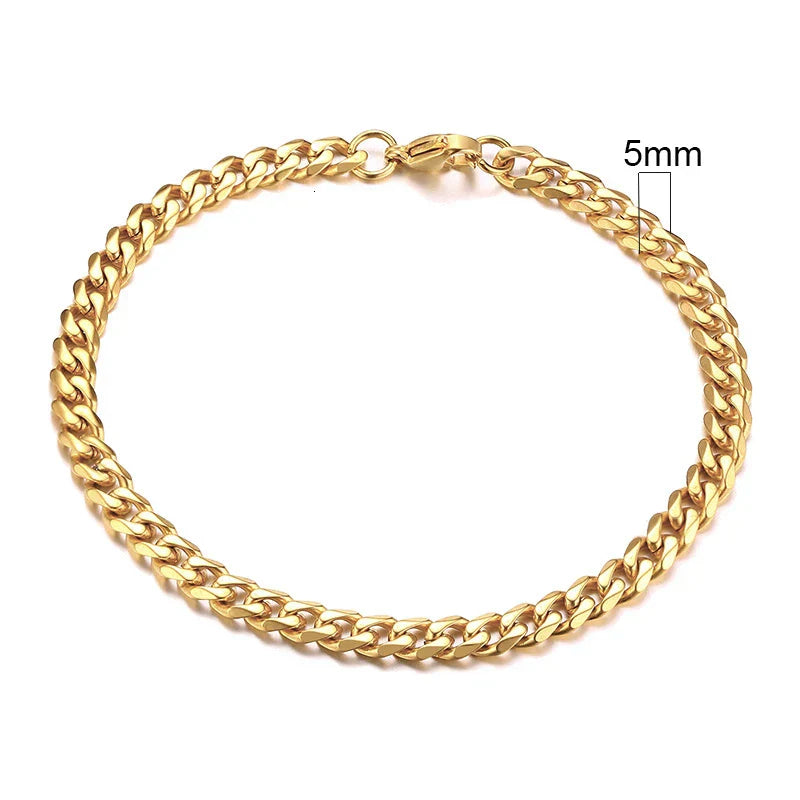 Eddie Men's Steel Miami Chain Bracelet