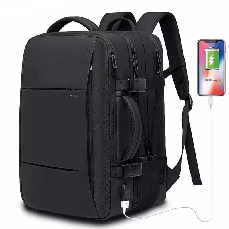 Premium Travel Backpack - Fits 17" Laptop, Expandable, Waterproof, with USB Charging Port