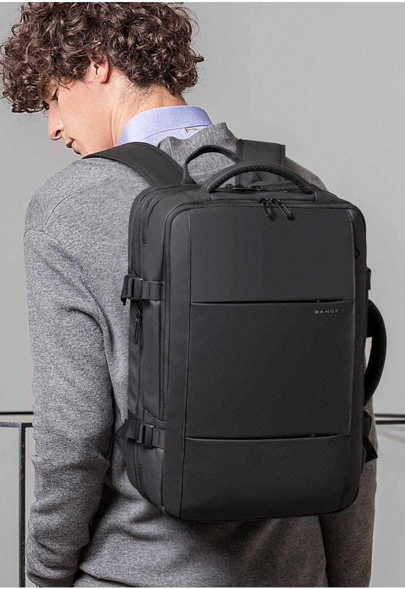 Premium Travel Backpack - Fits 17" Laptop, Expandable, Waterproof, with USB Charging Port