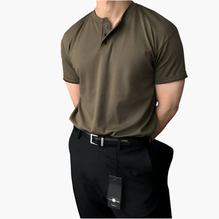 DAEGU Button-Up T-Shirt with Collar