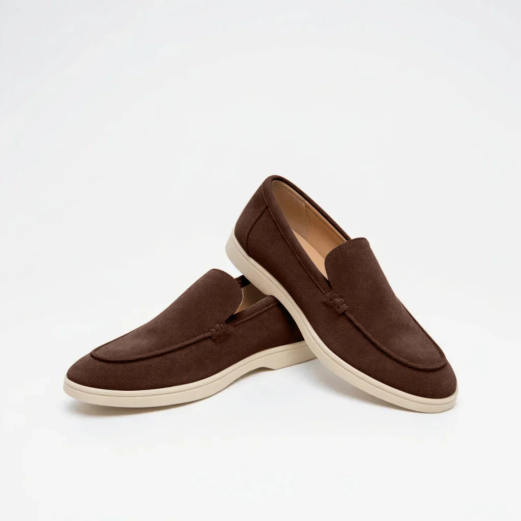 MONACO Mocha Suede Loafers - Classic Old Money Style