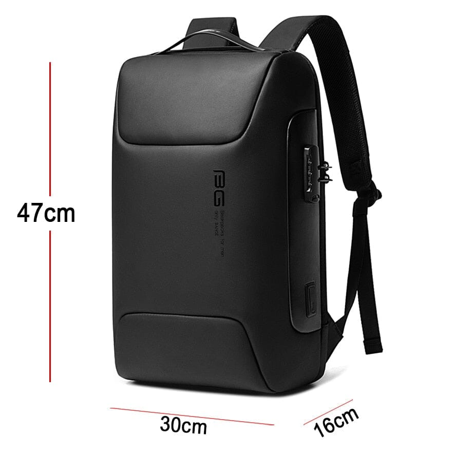 Luxxy Premium Executive Backpack - 15" Laptop Compatible, Waterproof, USB Charging Port, TSA-Approved Lock