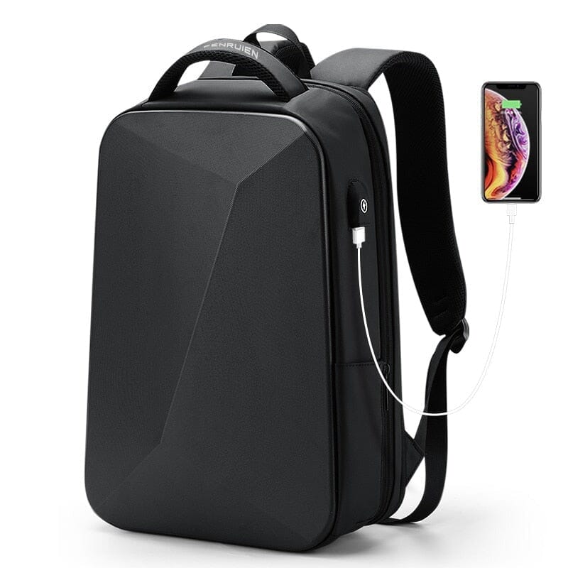 Fenruen Executive Backpack - Expandable, Waterproof, 14" Laptop Compartment with USB Port