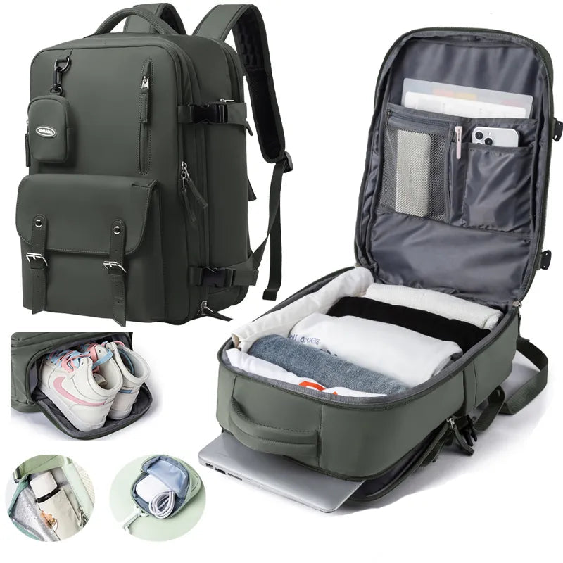 Waterproof Multi-Compartment Travel Backpack