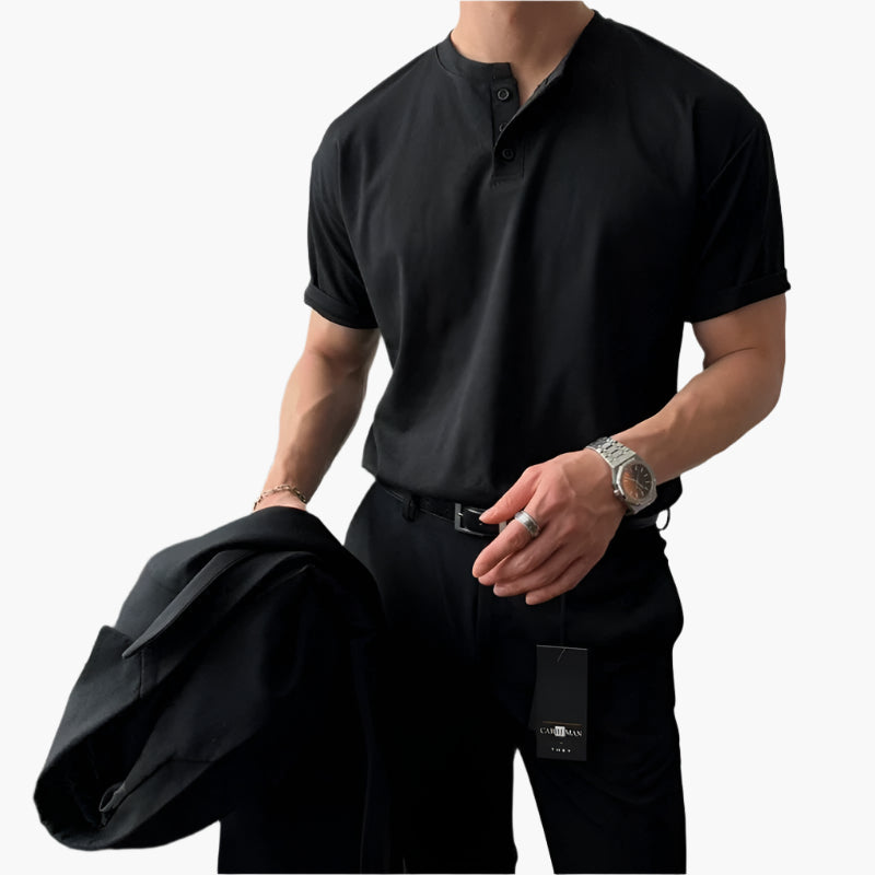 DAEGU Button-Up T-Shirt with Collar