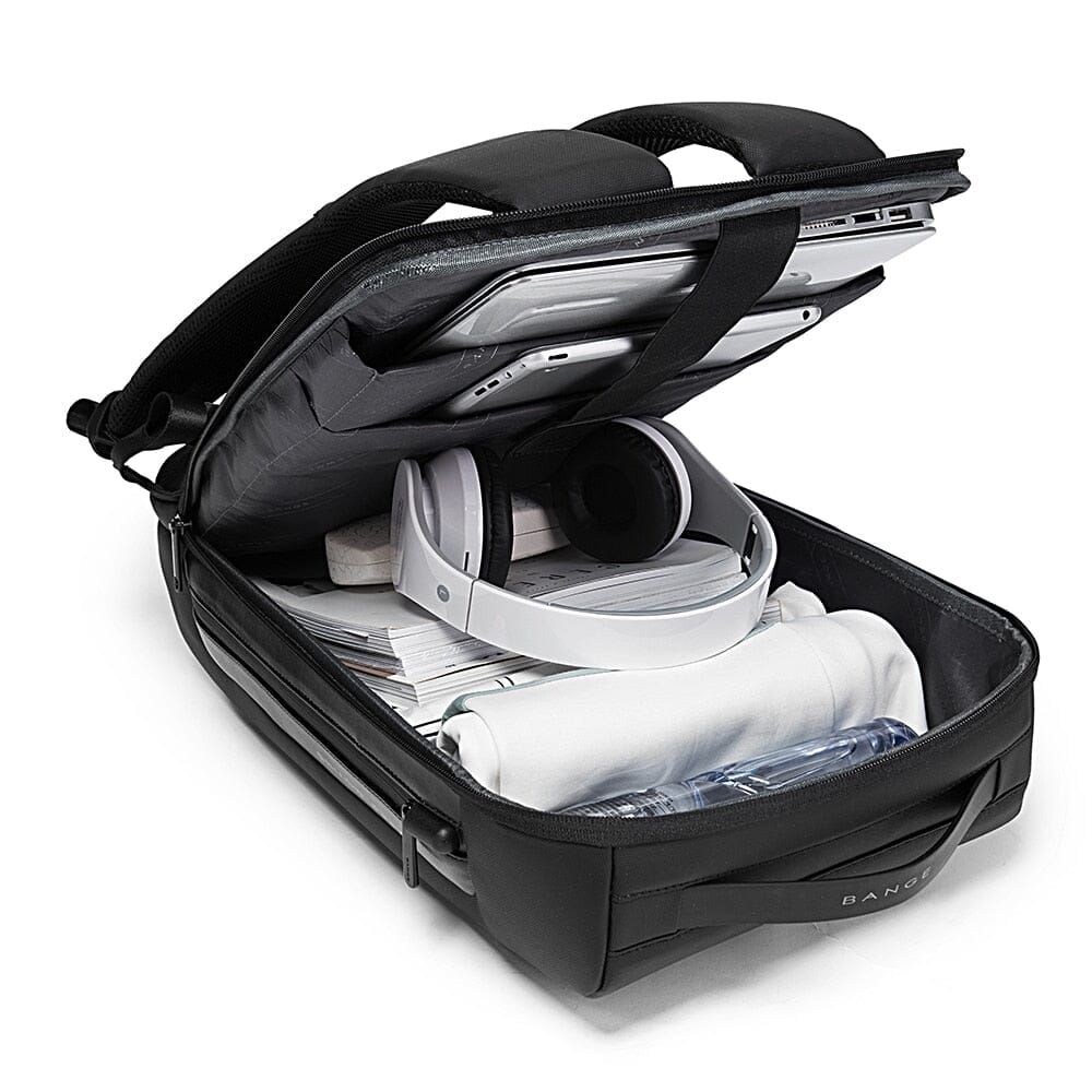 Luxxy Premium Executive Backpack - 15" Laptop Compatible, Waterproof, USB Charging Port, TSA-Approved Lock