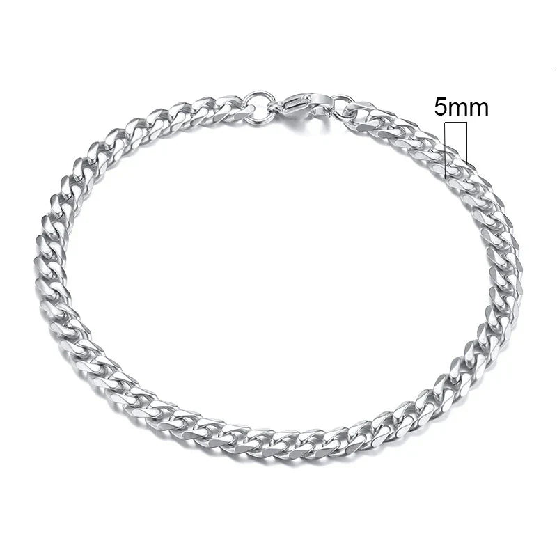 Eddie Men's Steel Miami Chain Bracelet