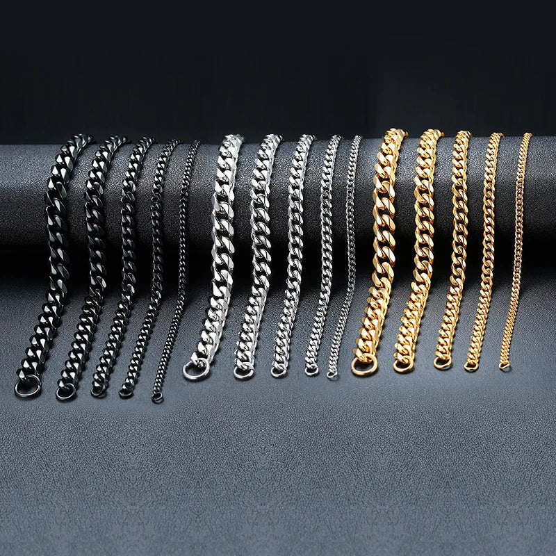Eddie Men's Steel Miami Chain Bracelet
