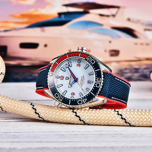 Pagani Design Clermont Men's Watch - Blue and Red Edition