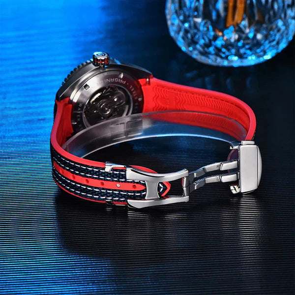 Pagani Design Clermont Men's Watch - Blue and Red Edition