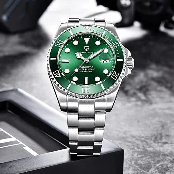 Pagani Design Green Nautilus Men's Watch