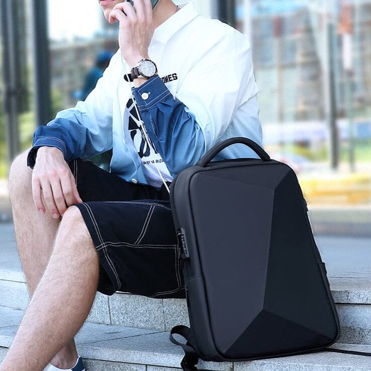 Fenruen Executive Backpack - Expandable, Waterproof, 14" Laptop Compartment with USB Port