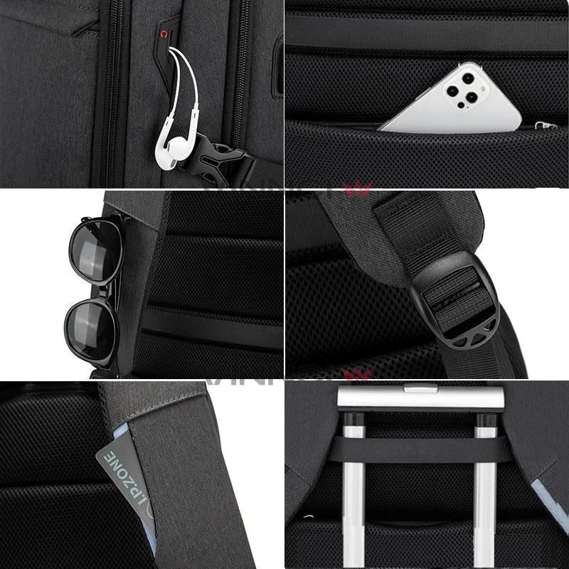 Michigan Executive Backpack - 17-Inch Laptop Compatible, Waterproof Design with USB Port