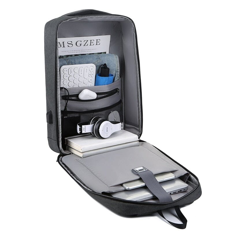 Gzan Executive Backpack - 15-Inch Laptop, Waterproof, USB Charging Port, TSA-Approved Lock